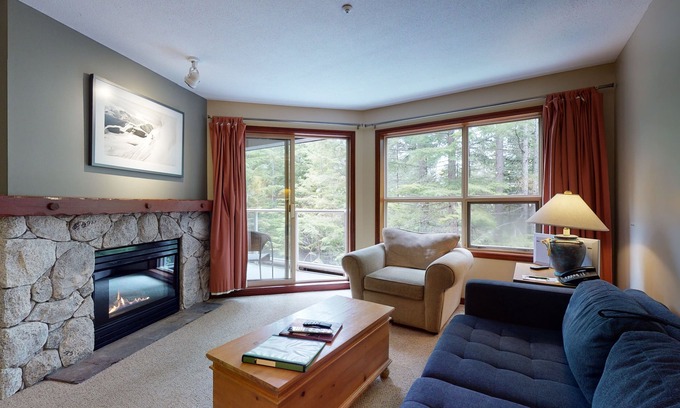 Whistler Condo | Aspens #216 Prime Ski-in Ski-out Location! Pool, Hot tubs, BBQ, sleeps 4