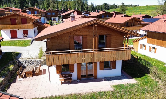 Lechbruck House | Augusta - sauna, Swedish stove, terrace, balcony, mountain and lake view, dog allowed