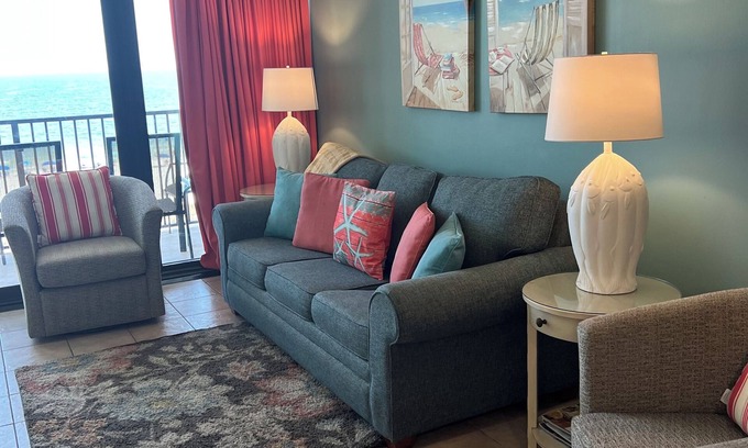 Gulf Shores Condo | Awesome Beach view 2 Br/2ba SLEEPS 6-8 near “The Hangout” IWW 479 oceanfront