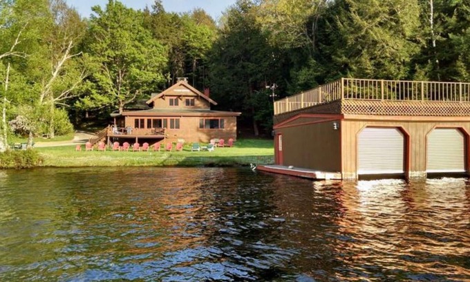 Saranac Lake House | B's Hive on on the shores of Lower Lake
