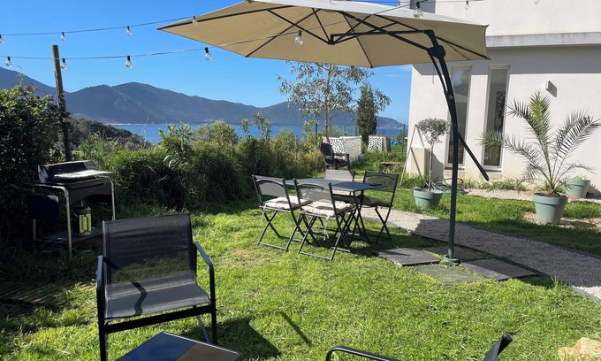 Appietto Apartment | Bas De Villa 60m² + Jardin au Golfe de Lava