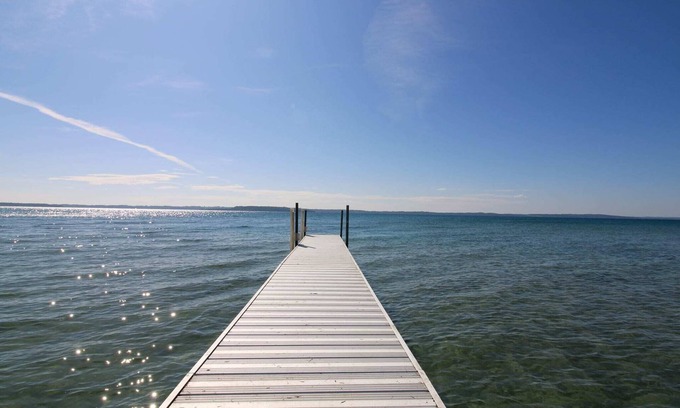 Suttons Bay House | Bayside Serenity with Hot Tub! Dog Friendly!