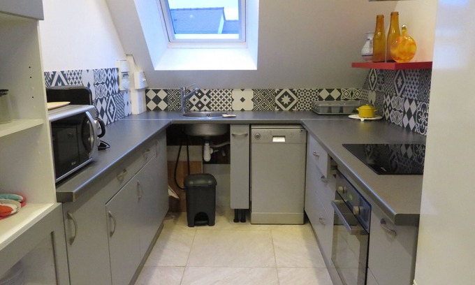 Sarzeau Apartment | Beach 50m away,Apartment 60 m², 5 pers, Garden, parking,Wifi