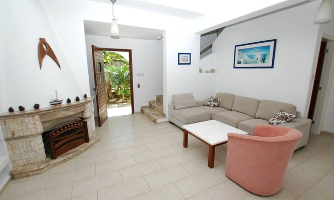 Kissonerga Villa | Beach Front, Wonderful Holiday Villa with Sauna in Kissonerga, Special Offer!