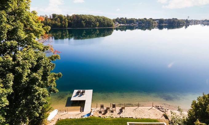 Traverse City House | Beach House - Lakefront with a Hot Tub!