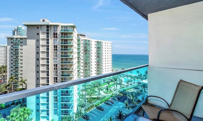 Hollywood South Central Beach Apartment | BEACHFRONT BLISS IN HALLANDALE BEACH - 11E