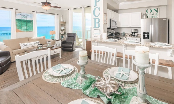 Panama City Beach Condo | Beachfront + Complimentary Beach Service - Near Pier Park | Sleeps 4