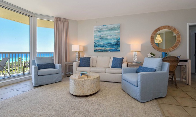 Fort Walton Beach - Destin Condo | Beachfront Condo with Views from Both Bedrooms. Includes Beach Service