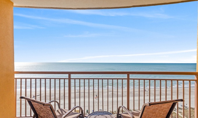 Myrtle Beach Condo | BEACHFRONT ~ Luxury Hilton Resort~ 100+5 Stars! ~ Tiki Bar Lazy River 8th Floor