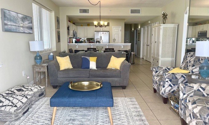 Navarre Beach Condo | 🌴 BEACHFRONT! RES'D GARAGE PRKNG, 2 BEACH CHAIRS &1 UMBRELLA for your stay! 😎