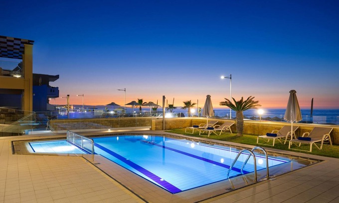 Rethymno Villa | Beachfront Villa Avra with private swimming pool