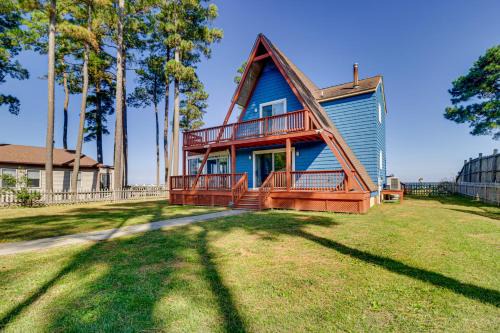 Point Lookout House | Beachy Maryland A-Frame Steps to Chesapeake Bay!