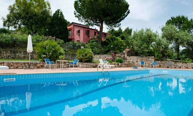 Collesano Villa | Beautiful apartment in villa with WIFI, pool, A/C, TV, patio and panoramic view, close to Cefalù