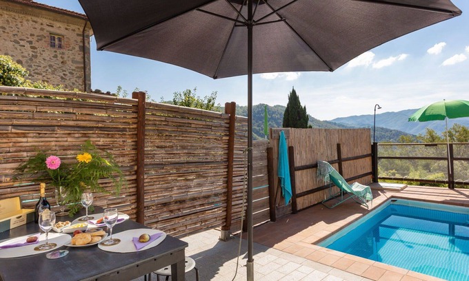 Bagni di Lucca Apartment | Beautiful apartment for 5 guests with private pool, WIFI, TV and pets allowed
