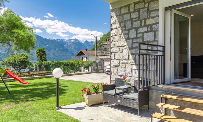 Novate Mezzola Apartment | Beautiful apartment for 3 guests with WIFI, A/C, TV and patio
