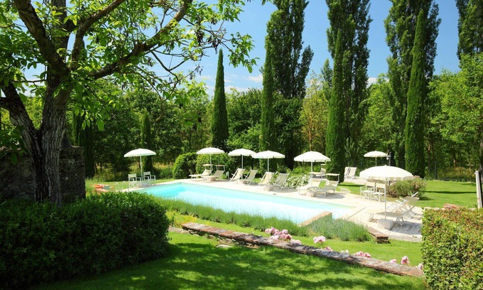 Rapolano Terme Villa | Beautiful apartment in villa for 4 people with pool, WIFI, TV and patio