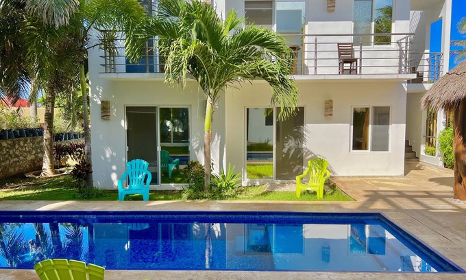 Isla Mujeres Apartment | Beautiful apartment with balcony, pool, Roof Top in Punta Sur at Casa Ama 2