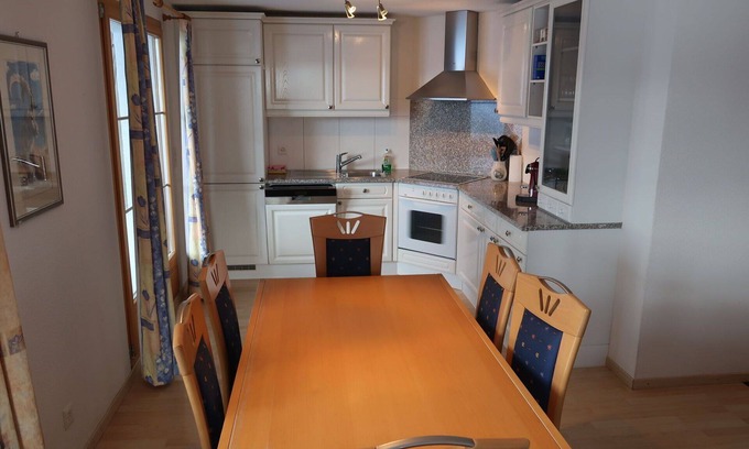 Riom-Parsonz Apartment | Beautiful apartment for 8 guests with WIFI, TV, terrace, pets allowed and panoramic view