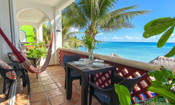 Akumal Condo | Beautiful beachside condo with Caribbean view! AC & WiFi included.