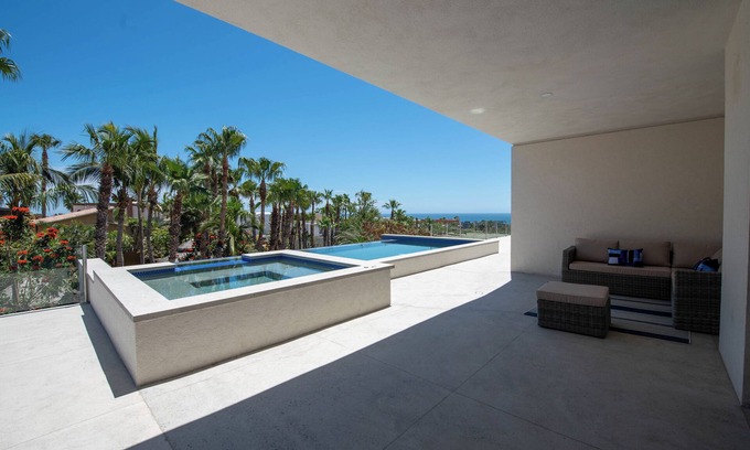Cabo Bello House | Beautiful brand-new home with amazing blue water and lush foliage views.