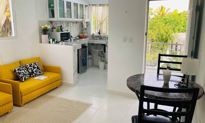 San Pedro de Macoris Apartment | Beautiful 30 m2 Studio AC Hot Shower WIFI Near JUMBO Free PARKING