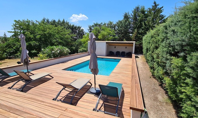 Valflaunes House | Beautiful family home with pool Pic Saint Loup. landscaped and tranquil park