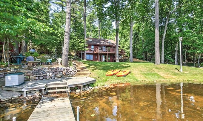 Minocqua Cabin | Beautiful Lakefront Cabin on PRIVATE Mercer Lake! Endless 4 Season Fun!