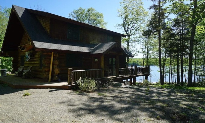 Rockwood Cabin | Beautiful Log Cabin in the Moosehead Region- on Brassua Lake