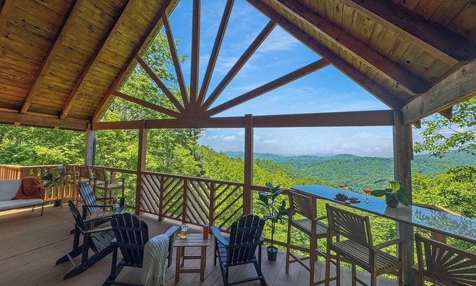 Wolf Laurel House | Beautiful Mountain Home: 6BR/4BA Hot Tub+Game Room+Golf+Views