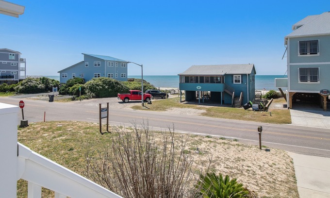 Oak Island House | BEAUTIFUL Oak Island OCEAN VIEW home only steps to the BEACH and BOAT LAUNCH!
