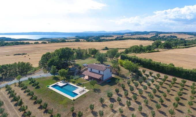 Bagnoregio Villa | Beautiful private villa with private pool, A/C, WIFI, TV, patio, pets allowed and panoramic view