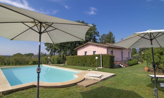 Corchiano Villa | Beautiful private villa with WIFI, private pool, TV, terrace, pets allowed and panoramic view
