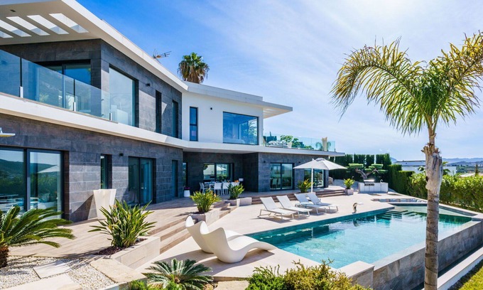 Cansalades Villa | Beautiful private villa for 8 guests with private pool, WIFI, hot tub, A/C, TV, patio and parking
