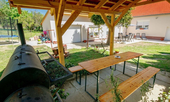 Fonyod House | Beautiful private villa for 3 guests with A/C, private pool, WIFI, TV, patio and parking