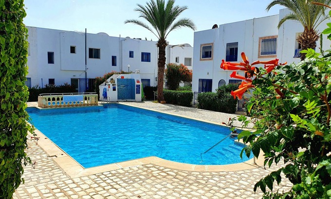 Hammamet Sud Apartment | Beautiful renovated duplex studio with swimming pool