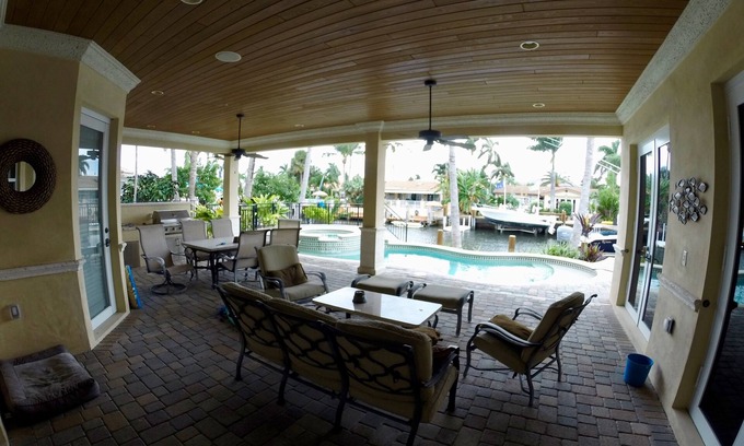 Hypoluxo House | Beautiful Two-Story Waterfront Home 4 BR And 3 1/2 Bath with pool and hot tub. .