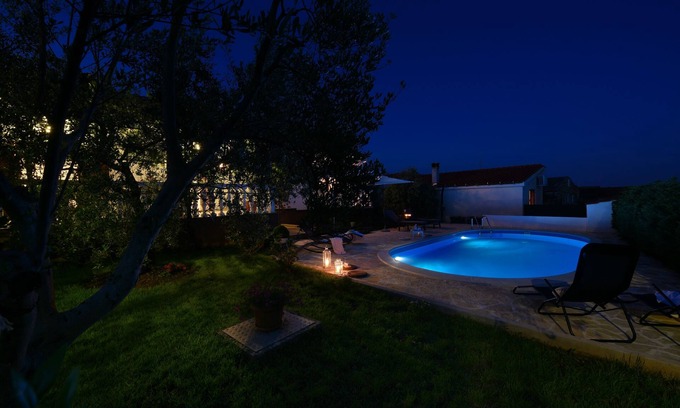 Kukljica House | Beautiful Villa Pine, 4 bedrooms, private pool, playground for kids, near beach
