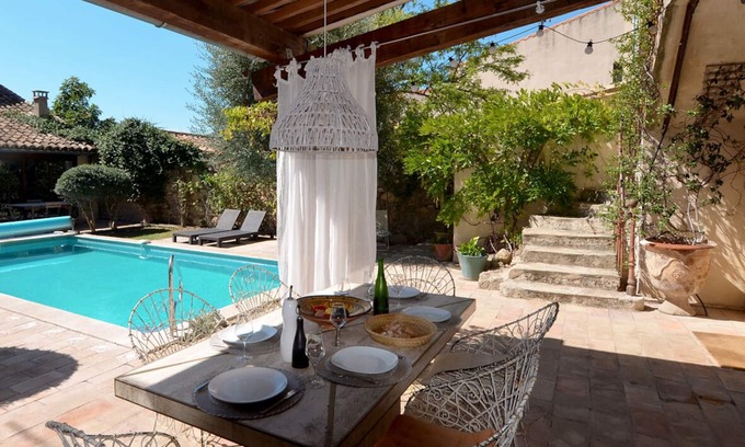 Aumes House | Beautiful village house with heated pool, air con, near Pezenas, Languedoc