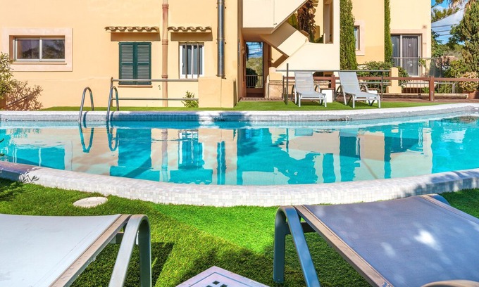 Cala Ferrera Apartment | Beautifully furnished “Ferrera Luxe Apartamento 705” close to the Beach with Pool, Wi-Fi, A/C, Terrace & Garden; Parking Available