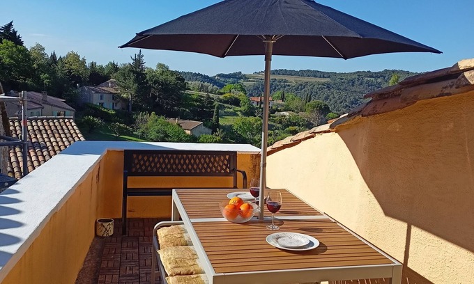 Venterol House | Beautifully restored Provencal village house with private South facing terrace.