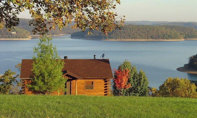 Sylvan Shores Cabin | Beaver Lake Cabin with Boat Dock/Swim Deck/Boat Slips, Incredible Lake View!