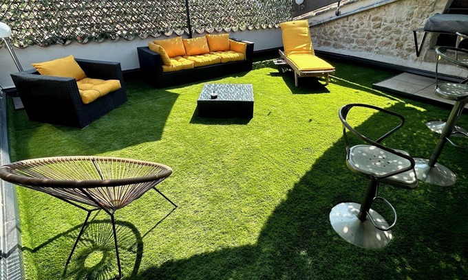 Bourdic House | Belle maison 5 étoiles, piscine intérieur, filet de catamaran, terrasse