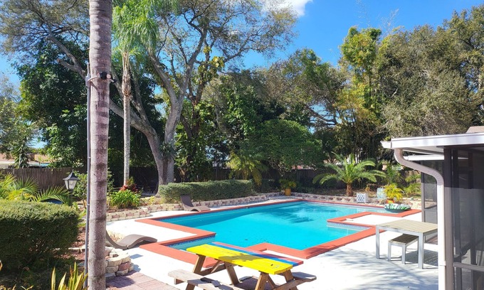 Tampa Villa | Best family Vacation with pool, ping pong table,pool table, etc.