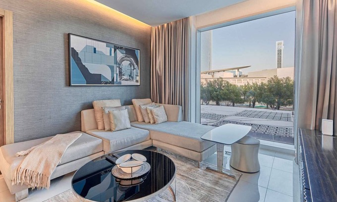 Al Olaya District Apartment | bnbme | Chic 1BR Apartment w/ Outdoor Pool Access