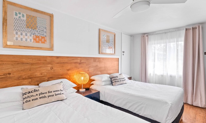 Hampton Bays Apartment | Boho Beach - AC & WiFi - Pool, Private Beach, Water Views, Kayak Rentals