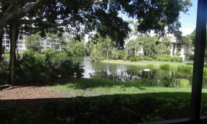 Bonita Bay Condo | Bonita Bay - Lake Frontage! Ground floor Bldg E