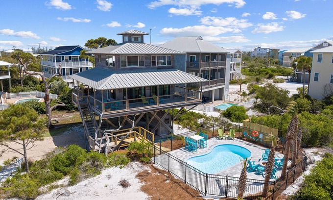 Cape San Blas House | Book for Fall! Beach Bungalow! Steps from Beach! Private Pool! Dog-Friendly!