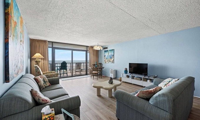Myrtle Beach Condo | Brigadune 3BR with Direct Oceanfront View - Pool!