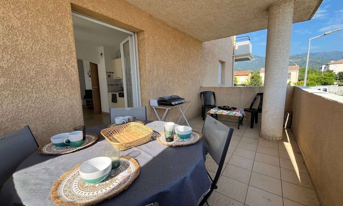 Moriani-Plage Apartment | Bright 2-Bedroom Apt near Beach with Parking
