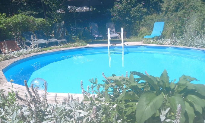 Brux House | Bungalow with attached one bedroom gite.With Secluded Private Pool. Sleeps 8